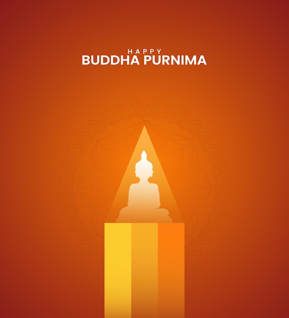 Gelukkige boeddha purnima 3D illustratie