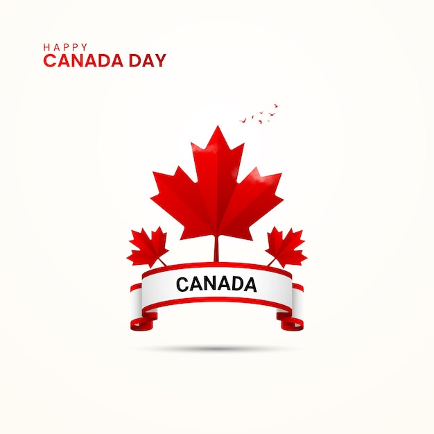 Gelukkige Canada Day Canada dag ontwerp voor sociale media banner poster Canada vlag 1 juli
