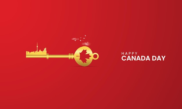 Gelukkige Canada Day Canada dag ontwerp voor sociale media banner poster Canada vlag 1 juli