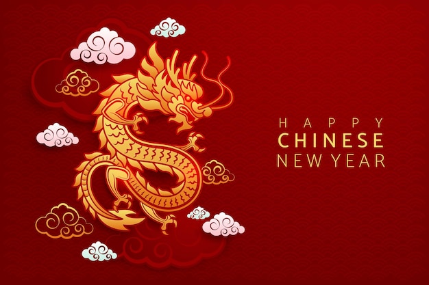 Vector gelukkige chinese nieuwjaar achtergrond