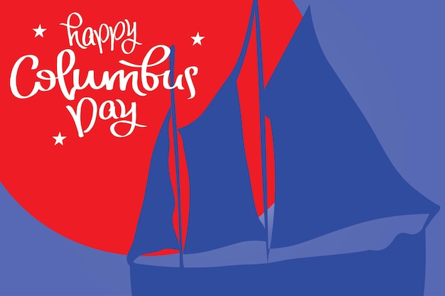 Gelukkige Columbus Day Sailor rode blauwe sterren