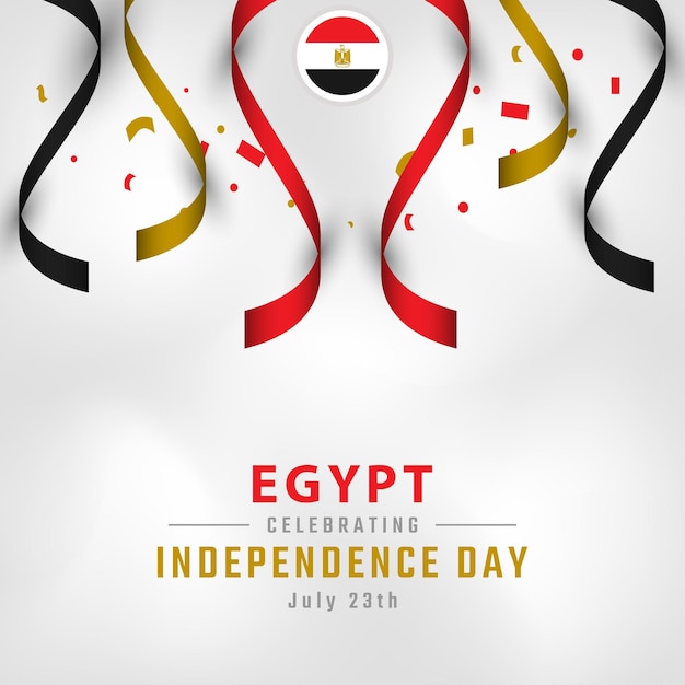 Vector gelukkige dag van de onafhankelijkheid van egypte, 23 juli viering vector ontwerp illustratie sjabloon voor poster