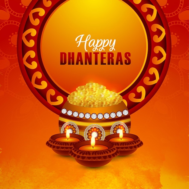 Gelukkige dhanteras festival achtergrond