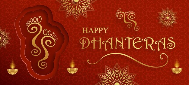 Gelukkige dhanteras festivalkaart