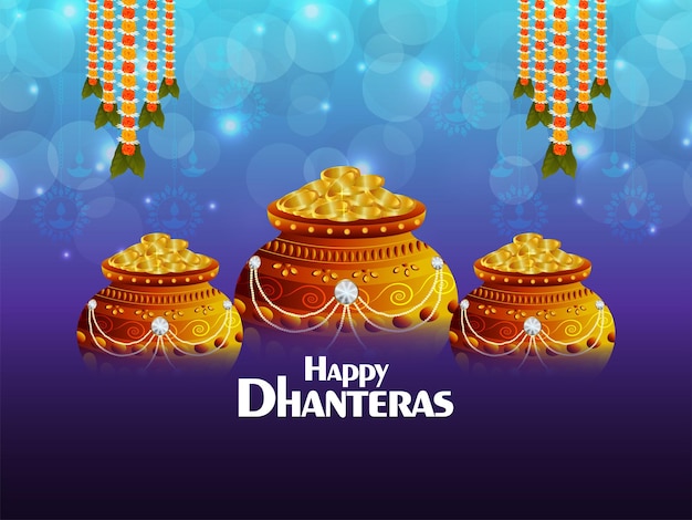 Gelukkige dhanteras viering achtergrond