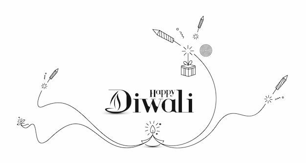 Gelukkige diwali-achtergrond, vectorillustratie.