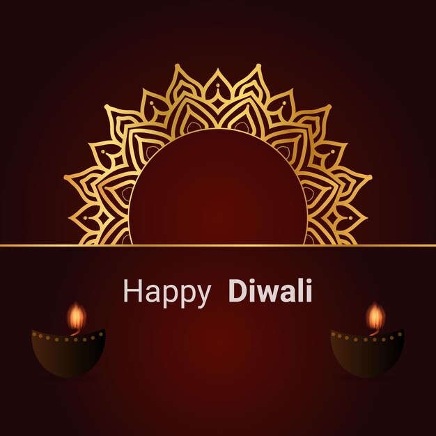 Vector gelukkige diwali achtergrond