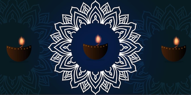 Vector gelukkige diwali achtergrond