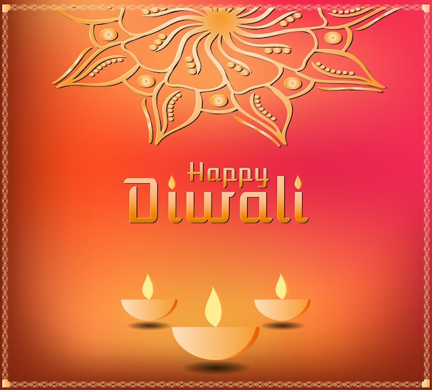 Gelukkige Diwali creatieve vector achtergrond