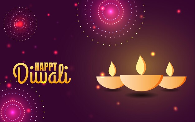 Gelukkige Diwali creatieve vector achtergrond