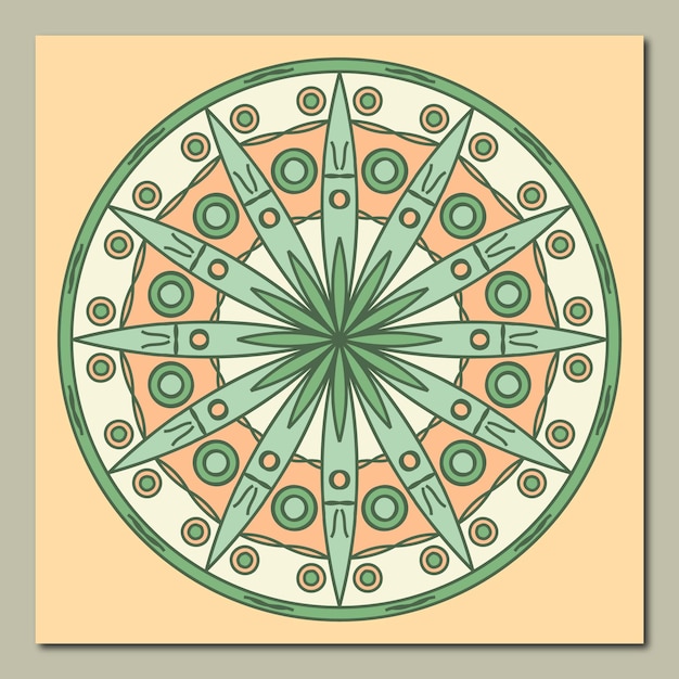 Gelukkige Diwali decoratieve Indiase mandala kunststijl vectorillustratie