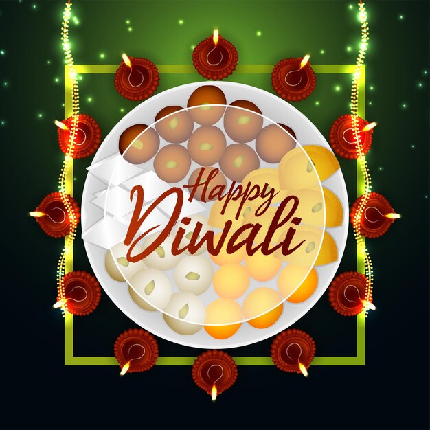 Gelukkige diwali-feestkaart