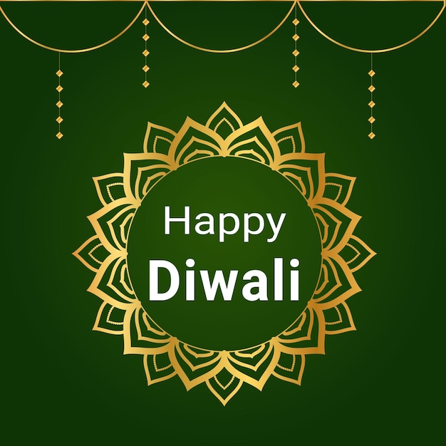 Vector gelukkige diwali groet banner vector sjabloon