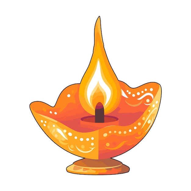 Gelukkige diwali olielamp vector