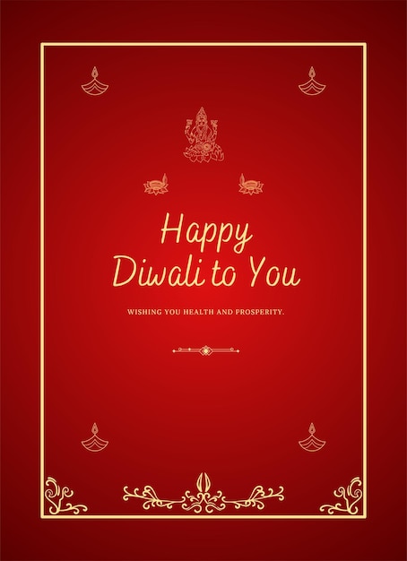 Gelukkige diwali traditionele festival elegante viering vector