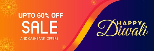 Gelukkige Diwali-verkoopbanner en contante bankaanbieding