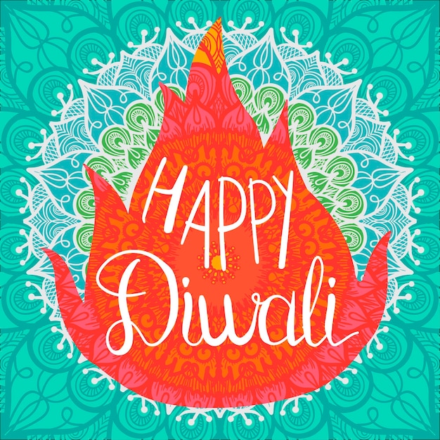 Gelukkige diwali-vieringsbanner