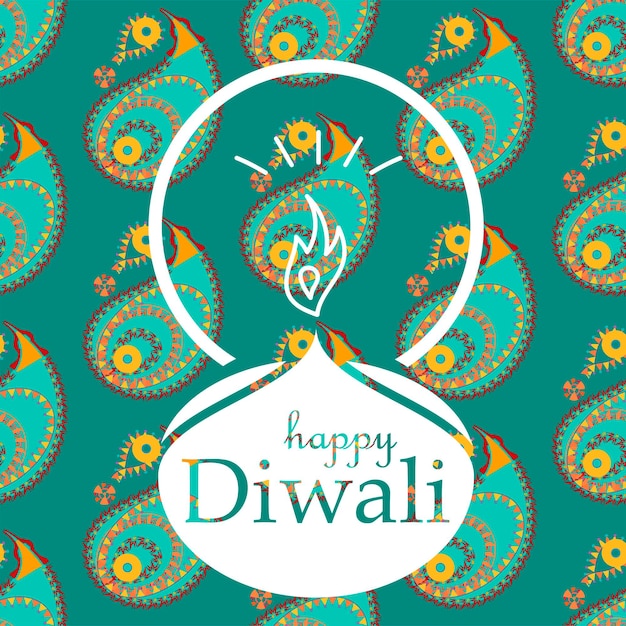 Gelukkige diwali-vieringsbanner