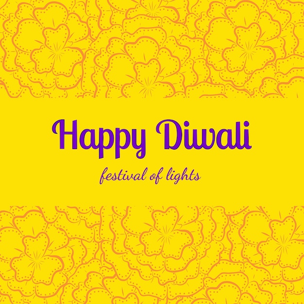 Vector gelukkige diwali wenst kaarten vectorillustraties in doodle stijl