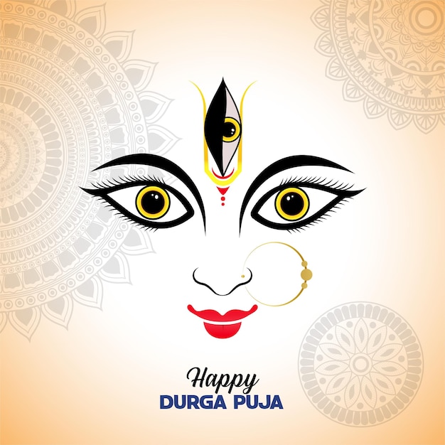 Gelukkige Durga Puja illustratie achtergrondontwerp