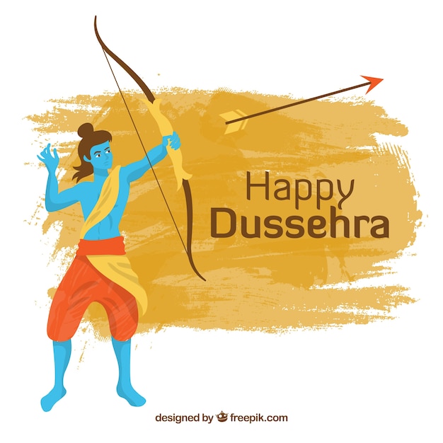 Vector gelukkige dussehra achtergrond