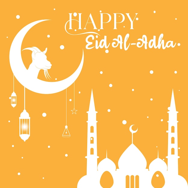 Gelukkige eid al adha poster