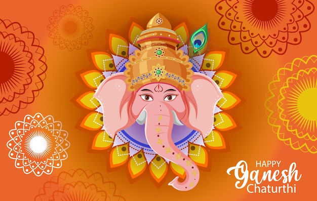 Gelukkige Ganesh Chaturthi-poster