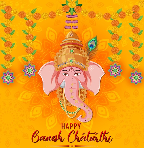 Gelukkige Ganesh Chaturthi-poster