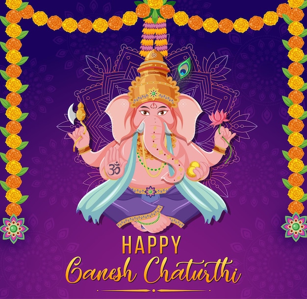 Gelukkige Ganesh Chaturthi-poster