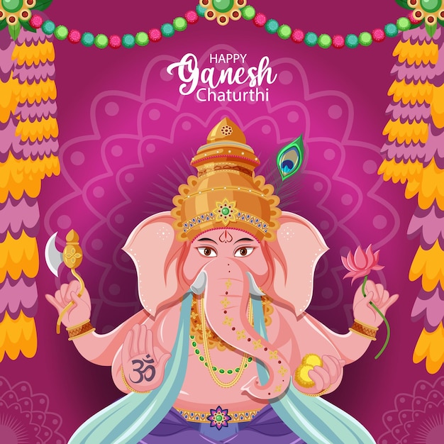 Gelukkige Ganesh Chaturthi-poster