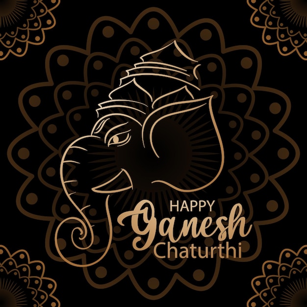 Gelukkige Ganesh Chaturthi-poster