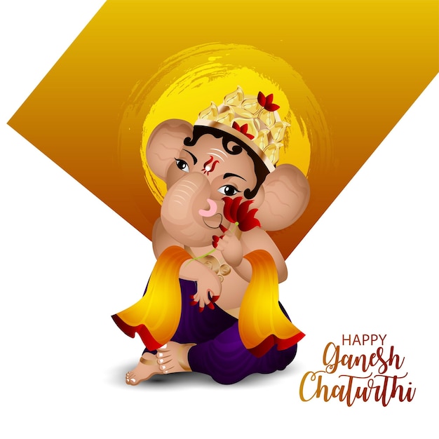 Gelukkige Ganesh Chaturthi vector illustratie van heer Ganpati