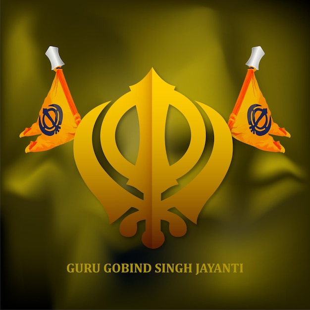 Gelukkige goeroe gobind singh jayanti vieringskaart