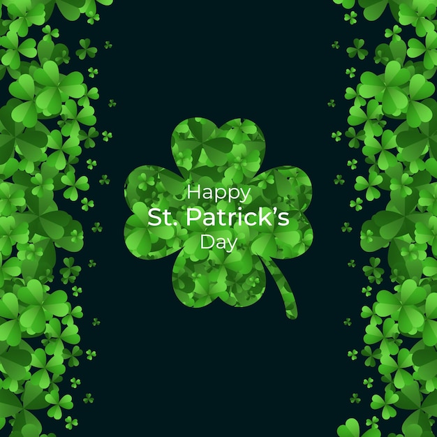 Vector gelukkige groene st. patrick's day accessoires feest feest elegant ontwerp grappig st. patrick