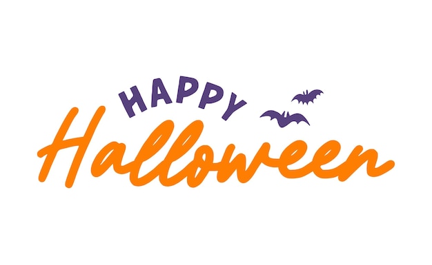 Gelukkige Halloween banner met vleermuizen vliegen spookachtig seizoen