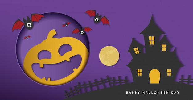 Gelukkige halloween-banner