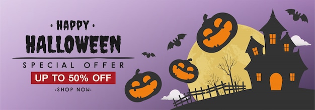 Gelukkige halloween-banner