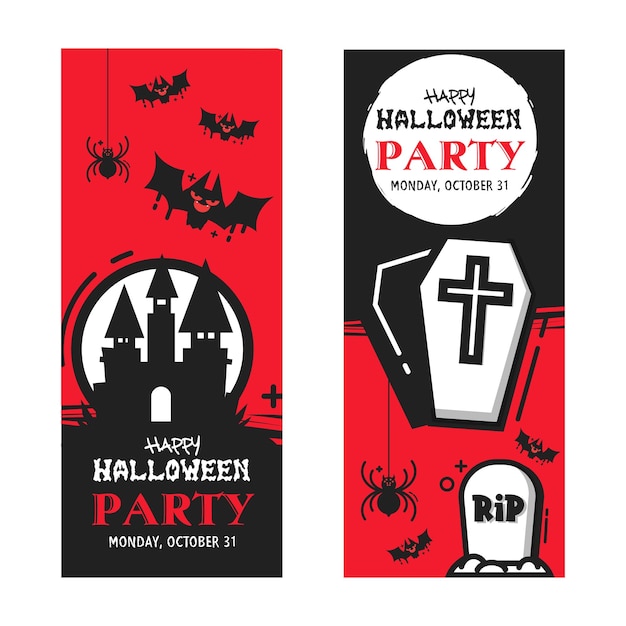 Gelukkige Halloween feest posters Vector illustratie Brochure achtergrond