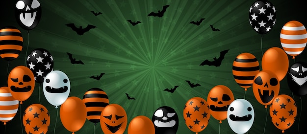 Gelukkige Halloween-vieringsbanner