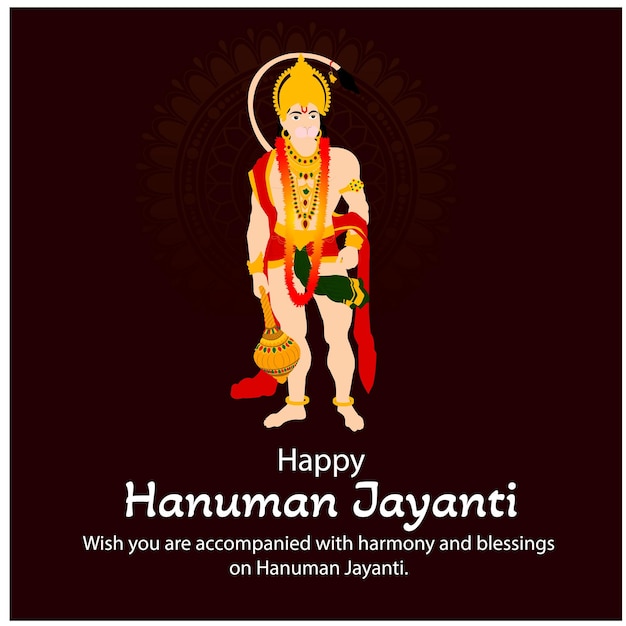 Gelukkige Hanuman Jayanti creatieve vectorillustratie