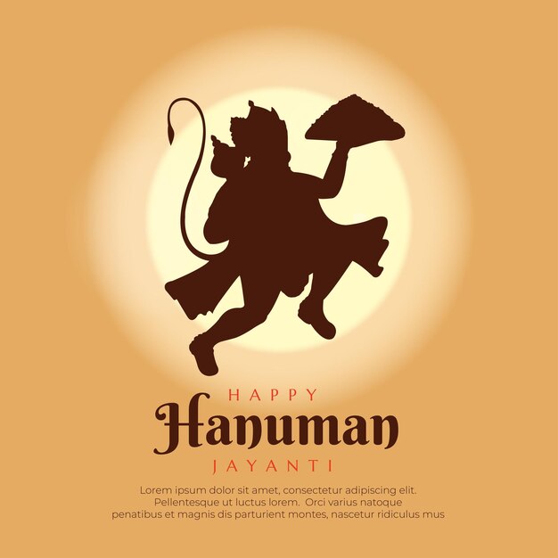 Vector gelukkige hanuman jayanti.