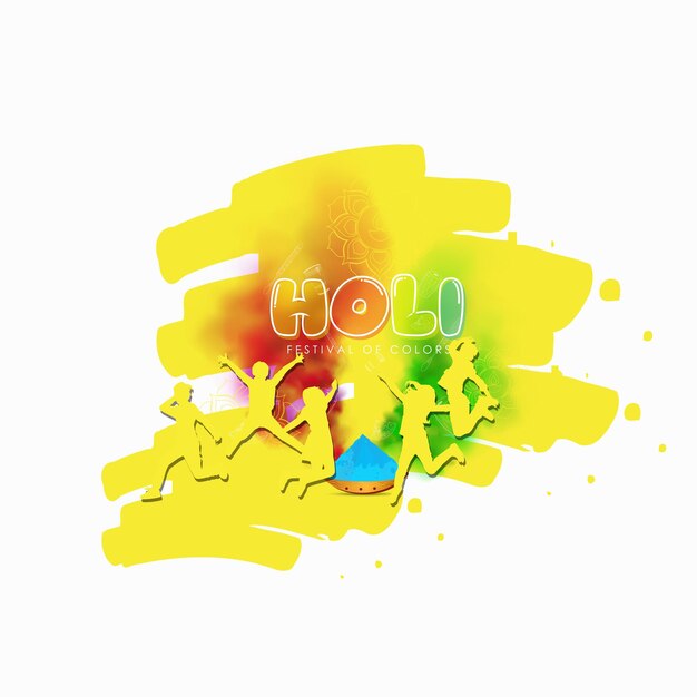 Vector gelukkige holi-abtracte illustratie van holi.