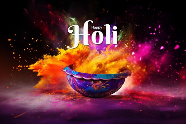 Gelukkige holi achtergrond