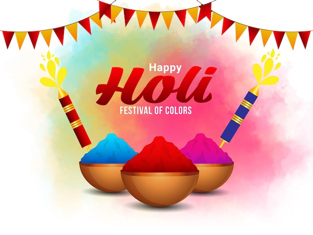 Gelukkige holi indian festival viering achtergrond