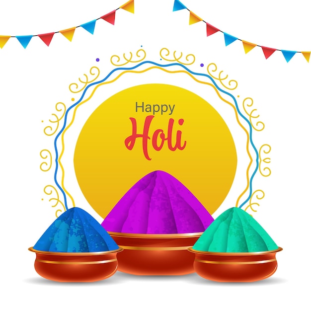 Gelukkige Holi-Vieringsachtergrond