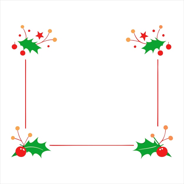 Gelukkige Kerstmis Border Design Vector Art