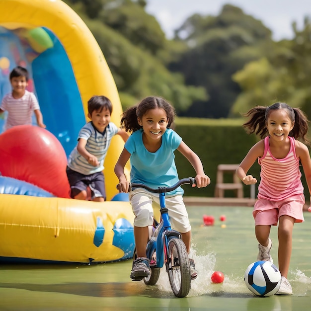 Gelukkige kinderdag speel achtergrond