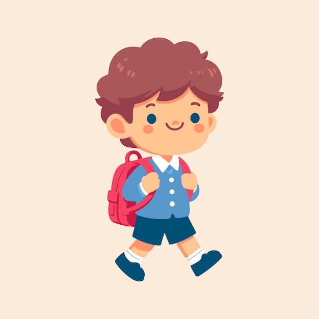Gelukkige kinderen in de school glimlachen en staan