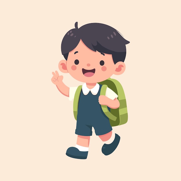 Gelukkige kinderen in de school glimlachen en staan
