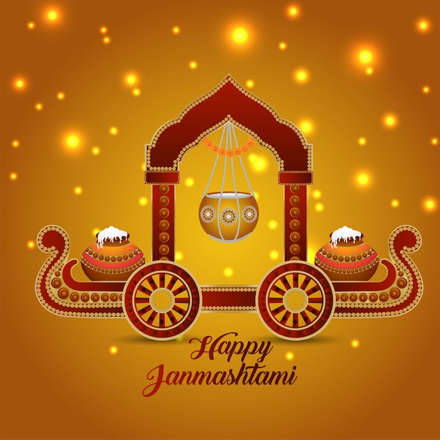 Gelukkige krishna janmashtami-achtergrond